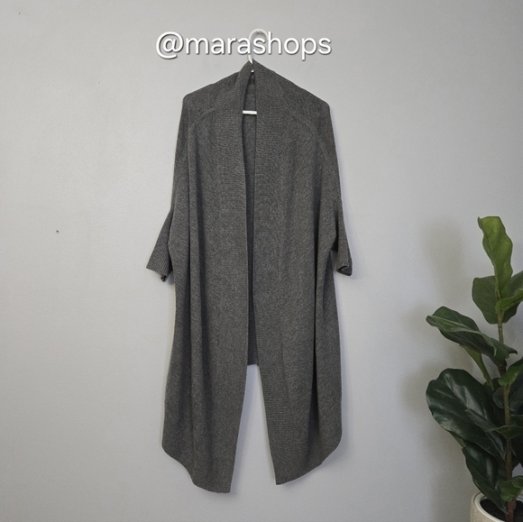 Kit and Ace Cashmere Merino Wool Gray Comforter Wrap Cardigan Sweater - Picture 4 of 7